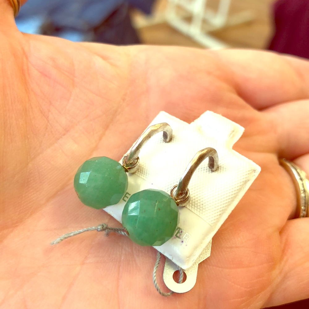 Semiprecious drop earrings